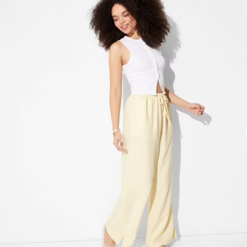 Wild Fable Wide Leg Cream Pants for Women in XS NWT
